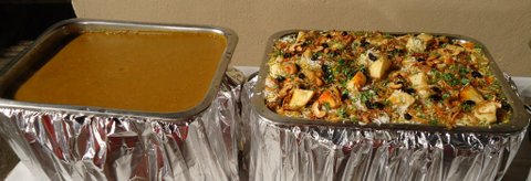 Veg Pulao and Dhansaak dal: a great hit with repeat servings!